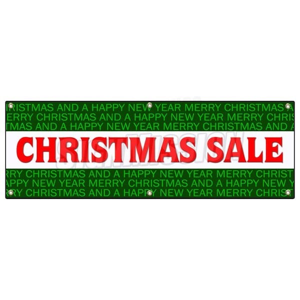 Signmission CHRISTMAS SALE BANNER SIGN christmas season decorate discount holidays B-72 Christmas Sale - main